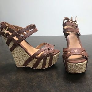 Shi by Journey Cognac Natural Wedges - Size: 6